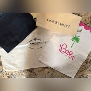 Lot of 13 Designer Shoe Bags*Chanel*Prada*Valentino*Fendi*Armani*Burberry*